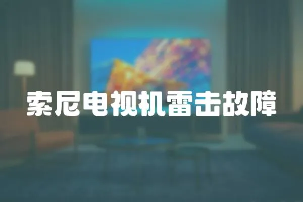 索尼電視機(jī)雷擊故障