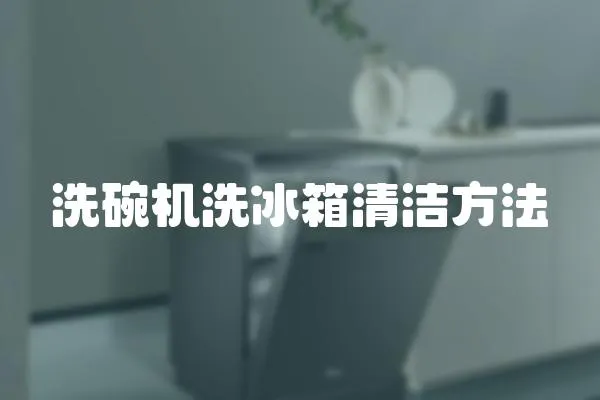 洗碗機洗冰箱清潔方法