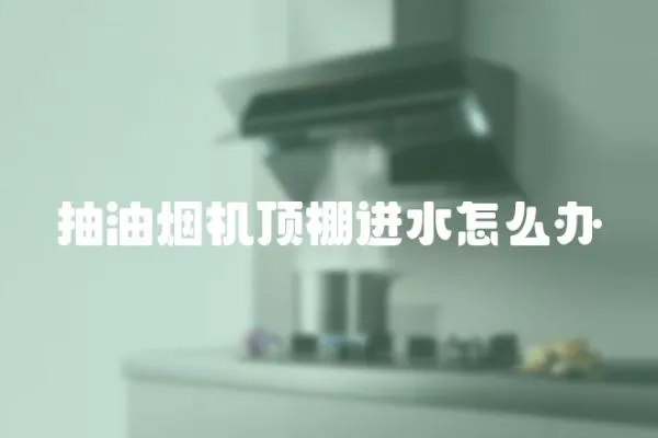 抽油煙機頂棚進水怎么辦
