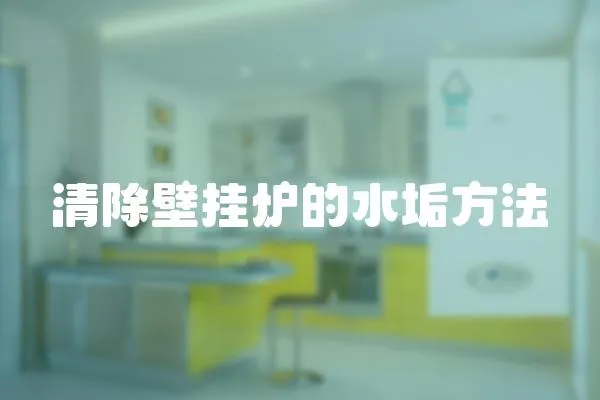 清除壁掛爐的水垢方法