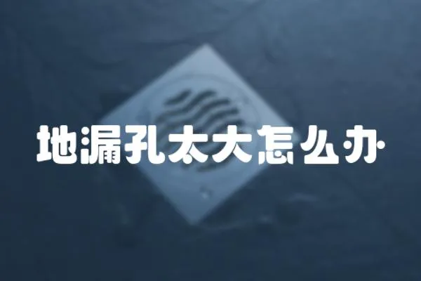 地漏孔太大怎么辦