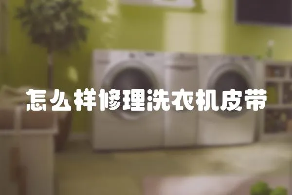 怎么樣修理洗衣機皮帶