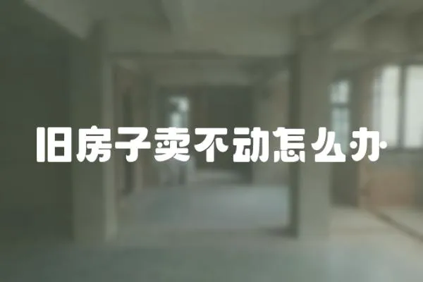 舊房子賣不動怎么辦