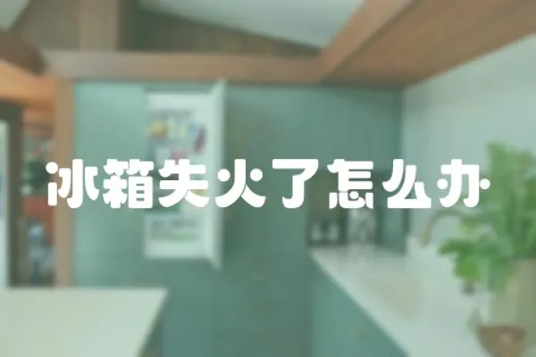冰箱失火了怎么辦