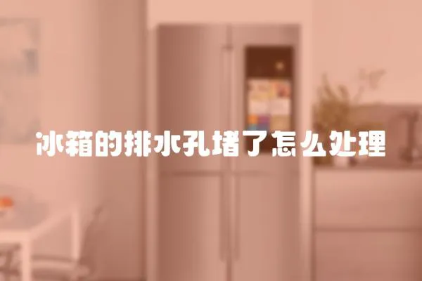 冰箱的排水孔堵了怎么處理