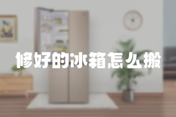 修好的冰箱怎么搬