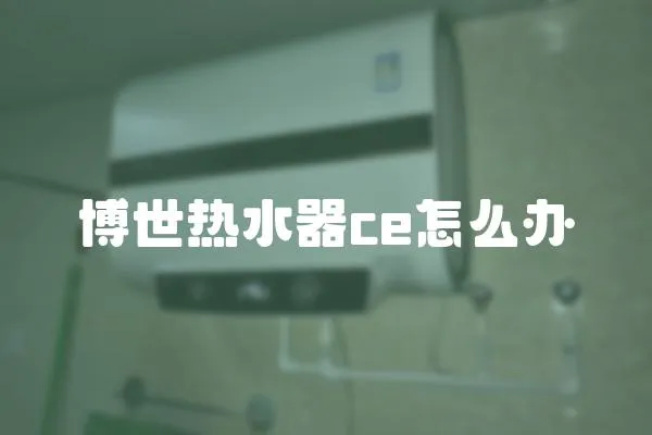 博世熱水器ce怎么辦