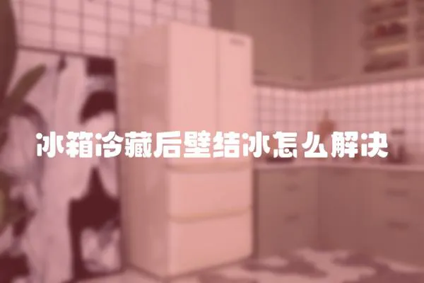 冰箱冷藏后壁結冰怎么解決
