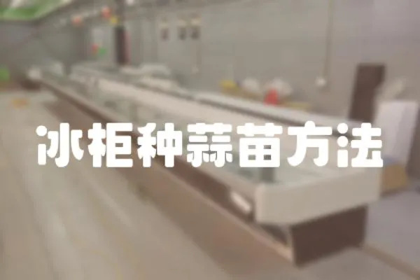 冰柜種蒜苗方法