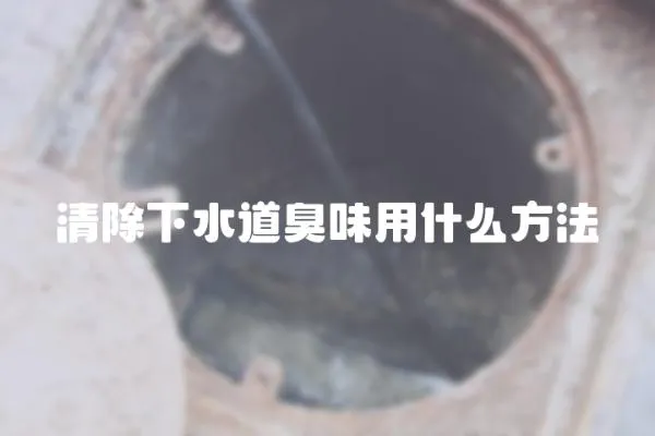 清除下水道臭味用什么方法
