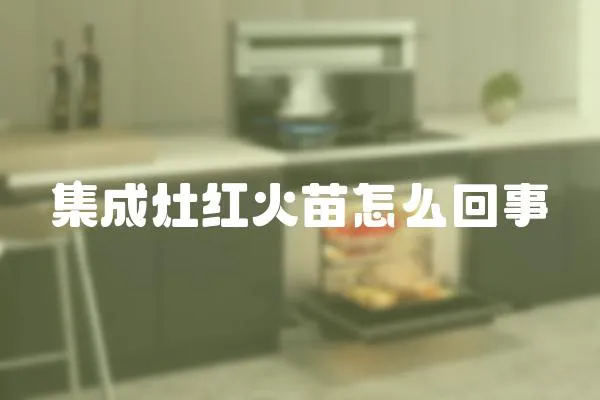 集成灶紅火苗怎么回事
