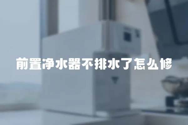 前置凈水器不排水了怎么修