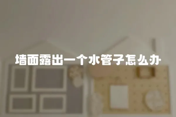 墻面露出一個水管子怎么辦