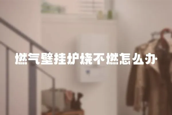 燃?xì)獗趻鞝t燒不燃怎么辦