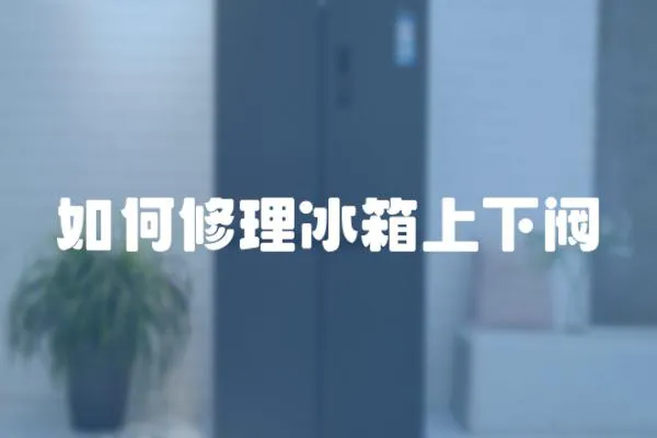如何修理冰箱上下閥