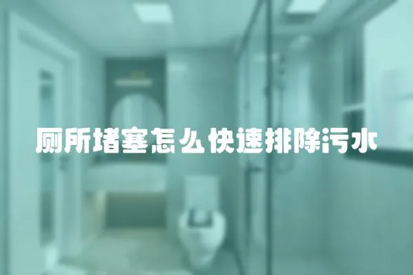 廁所堵塞怎么快速排除污水