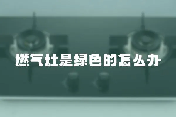 燃?xì)庠钍蔷G色的怎么辦