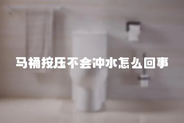 馬桶按壓不會沖水怎么回事