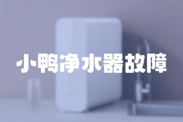 小鴨凈水器故障