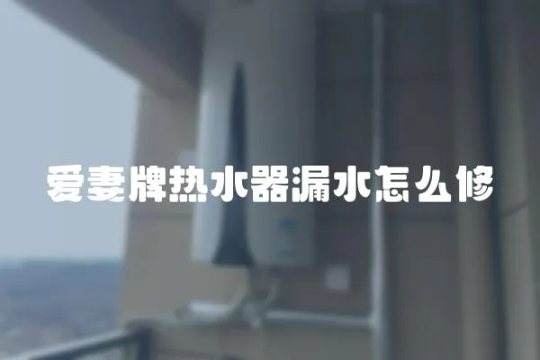 愛妻牌熱水器漏水怎么修