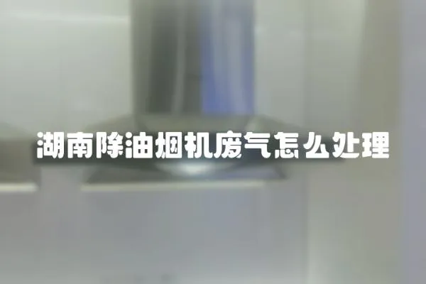 湖南除油烟机废气怎么处理