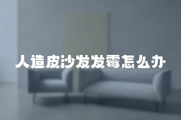 人造皮沙發發霉怎么辦