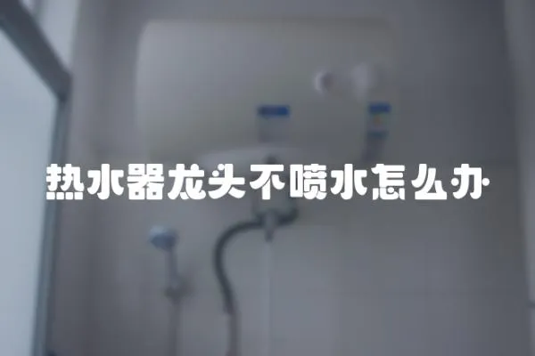 熱水器龍頭不噴水怎么辦