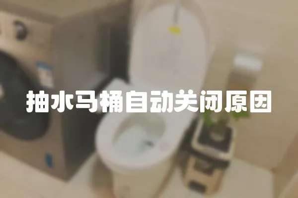 抽水馬桶自動關閉原因
