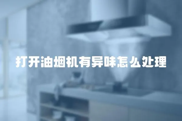 打開油煙機有異味怎么處理