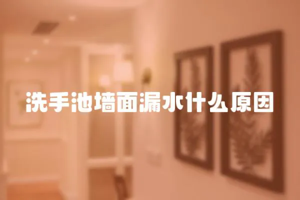 洗手池墻面漏水什么原因