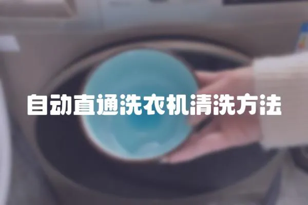 自動直通洗衣機清洗方法