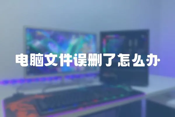 電腦文件誤刪了怎么辦