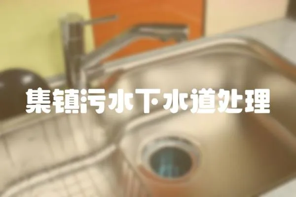 集鎮(zhèn)污水下水道處理