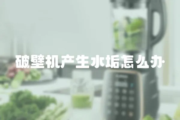 破壁機產生水垢怎么辦