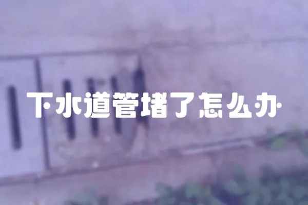 下水道管堵了怎么辦
