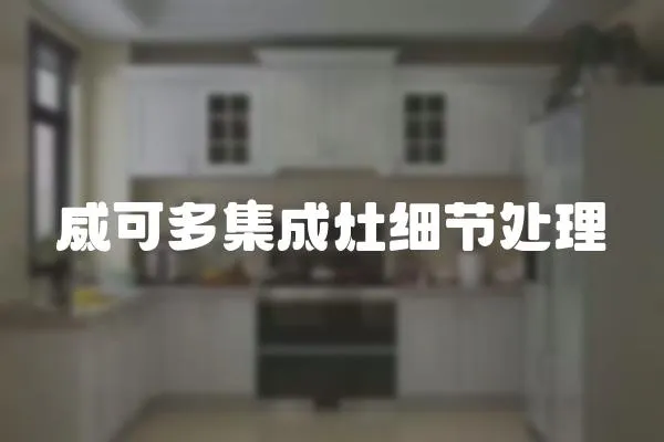 威可多集成灶細節處理