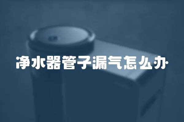 凈水器管子漏氣怎么辦