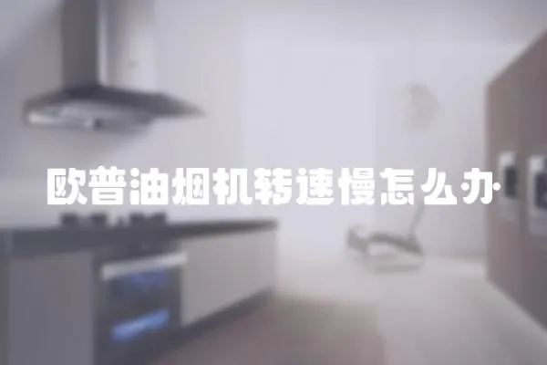 歐普油煙機轉速慢怎么辦