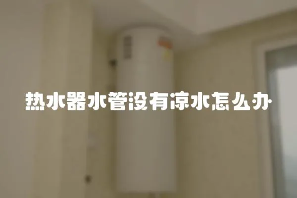 熱水器水管沒有涼水怎么辦