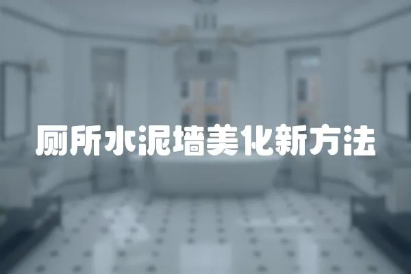 廁所水泥墻美化新方法