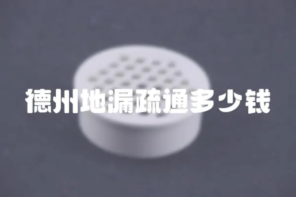 德州地漏疏通多少錢