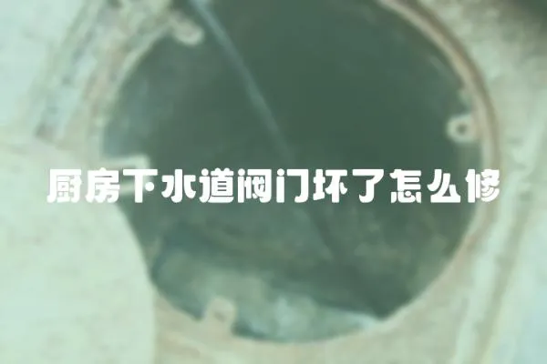 廚房下水道閥門壞了怎么修