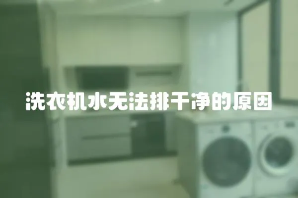 洗衣機(jī)水無法排干凈的原因