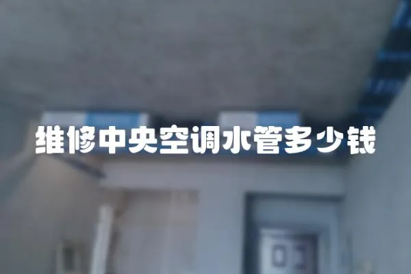 維修中央空調水管多少錢