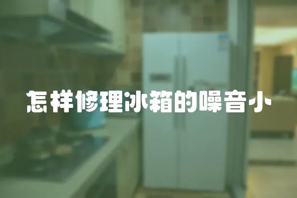 怎樣修理冰箱的噪音小