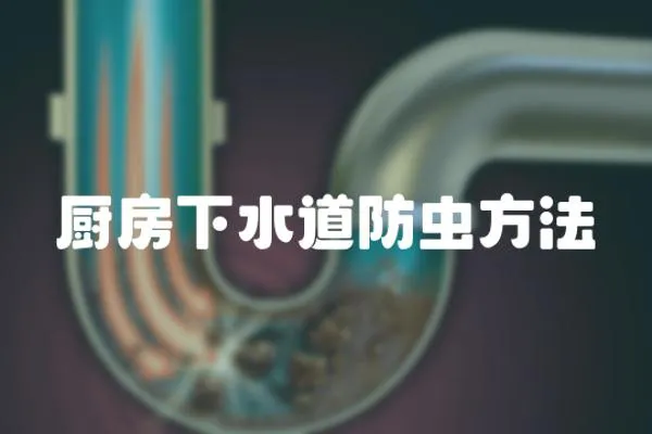 廚房下水道防蟲方法