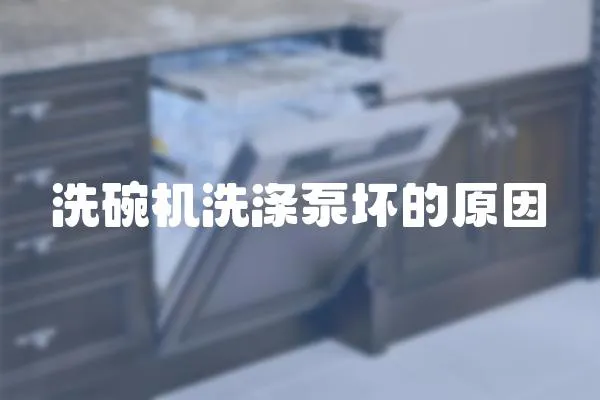 洗碗機洗滌泵壞的原因
