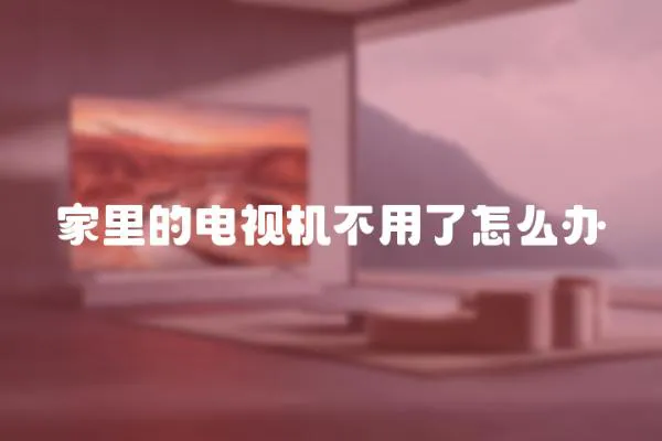 家里的電視機不用了怎么辦