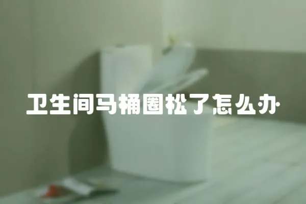 衛(wèi)生間馬桶圈松了怎么辦