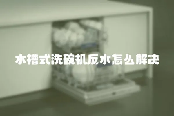 水槽式洗碗機反水怎么解決
